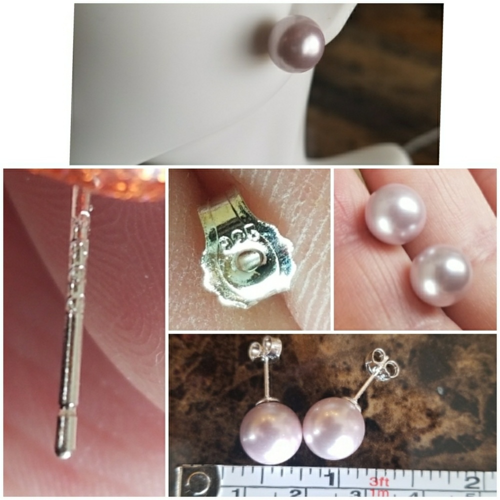 Genuine 10MM South Sea Akoya Pearl stud Earrings - Picture 6 of 8